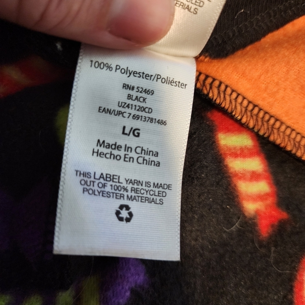 Way To Celebrate Halloween Pet Dog Shirt Black Orange All-over Candy Print EUC L - Picture 8 of 9